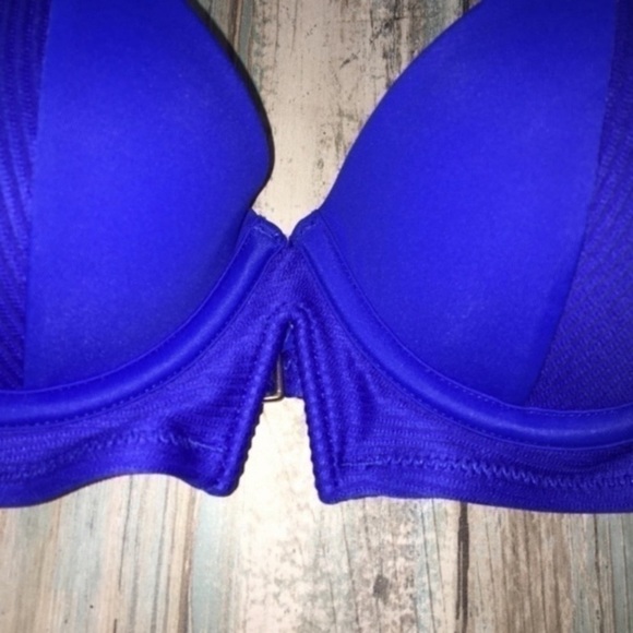 NWT Shade & Shore Cabana Blue Push Up Bikini Top Women’s 34A - Picture 4 of 8